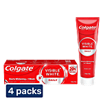 Colgate Visible White Toothpaste - Sparkling Mint 4 x 100 g Multipack