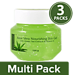 Aloe Veda Nourishing Aloe Vera Gel - With Green Tea Extracts & Vitamin E Beads 3x125 g (Multipack)