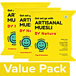 By Nature Artisanal Muesli-Cranberry & Almond+Cacao Bean & Raisin+Figs & Pistachios (40 g) Combo (3 Items)