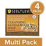 Soulflower Cold Processed Sandalwood Handmade Soap 4x150g (Multipack)