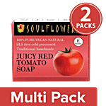 Soulflower Cold Processed Anti Tan Tomato Handmade Soap - For Skin Brightening 2x150g (Multipack)