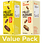 Flat Tummies Millet Pleasure Cookies Coffee Melts 15g+Cookies Choco Melts 15g (Pack of 4each) Combo 2 Items