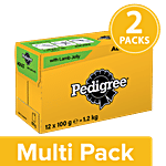 Pedigree Vital Protection Adult Wet Dog Food - Lamb In Jelly (Pack of 12) 2x100 g Multipack