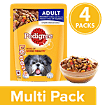 Pedigree Adult Wet Dog Food-Grilled Liver Chunks Flavour In Gravy With Veggies 15's Pack 4x70 kg Multipack