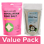 By Nature Coconut Flour 200 g + Himalayan Pink Salt 400 g Combo 2 Items