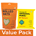 By Nature Oats - Rolled 200 g + Artisanal Muesli - Cranberry & Almond 40 g Combo 2 Items