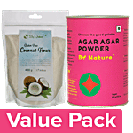 By Nature Coconut Flour 400 g + Agar Agar Vegetarian Gelatin 100 g Combo 2 Items