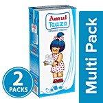 Amul Taaza Homogenised Toned Milk 2x1 L Multipack