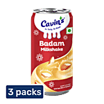 Cavins Badam Milkshake - With Zinc, Vitamin A & D Added, Supports Immunity 3 x 170 ml Multipack