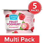 mother dairy Fruit Yoghurt - Raspberry 5x100 g Cup Multipack
