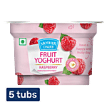 Mother Dairy Fruit Yoghurt - Raspberry 5x100 g Multipack