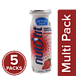 mother dairy Nutrifit Fermented Probiotic Milk Drink - Strawberry 5x80 ml Bottle Multipack
