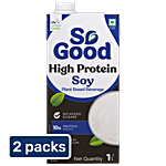 So Good Plant-Based Soy Beverage - Protein+ 2x1 L Multipack (Pack of 2)