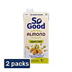So Good Plant-Based Almond Beverage - Unsweetened 2x1 L Multipack (Pack of 2)