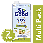 So Good Soy Milk - Unsweetened 2x1 L Multipack