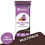 bb Gooddiet 20g Whey Protein Bar - Kesar Almond Fudge 2x65 g (Multipack)