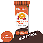 bb Gooddiet 20g Whey Protein Bar - Cranberry Orange 2x65 g (Multipack)