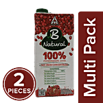 B Natural 100% Pomegranate Juice 2x1 L Multipack