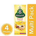 B Natural Juice - Mixed Fruit & Dry Fruits 4x180 ml Multipack