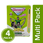 Glucon-D Instant Energy Glucose Powder - Nimbu Pani 4x200 g Carton Multipack