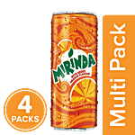 Mirinda Soft Drink - Orange 4x250 ml Can Multipack