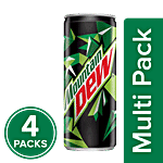 Mountain Dew Soft Drink 4x250 ml Can Multipack