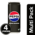 Pepsi Black Soft Drink - Max Taste, Zero Sugar 4x250 ml Multipack