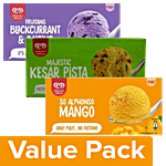 kwality walls Frozen Dessert - Black Current + Kesar Pista + Mango (Party Pack 700 ml) Combo 3 Items