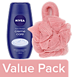 bb Combo BB Home Loofah Pink BH008 PNK 1 pc + Nivea Shower Gel Body Wash Women 250ml Combo 2 Items