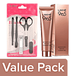 bb Combo Baol ManicureSet BB1225 5pc+Lakme 9to5 Weightles MousseFoundation BeigeVanila25g Combo 2 Items