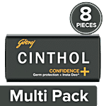 Cinthol Confidence+ Bath Soap - 99.9% Germ Protection 8x100 g Multipack
