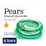 Pears Original Glycerin Soap Bar - Oil-Clear Glow 6x75 g (Multipack)
