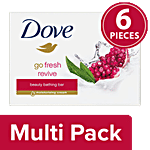 Dove Beauty Bar Soap - Go Fresh, Revive 6x75 g Multipack