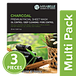 Mirabelle Korea - Charcoal, Premium Facial Sheet Mask 3x1 pc Multipack