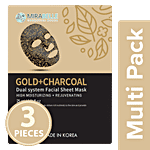Mirabelle Gold + Charcoal Dual System Facial Sheet Mask 3x25 ml Multipack