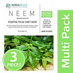 Mirabelle Korea - Neem, Essential Facial Sheet Mask 3x1 pc Multipack