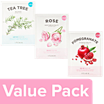 It's Skin The Fresh Mask Sheet- Rose + Pomegranate + Tea Tree (1 pc Each) Combo 3 Items