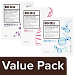 The Face Shop Bio Cell Brightening Masksheet (Pack of 6) Combo 3 Items