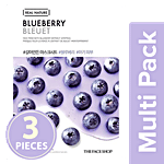 The Face Shop Real Nature Blueberry Face Mask 3x20 g Multipack