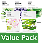 The Face Shop Real Nature Anti Acne (Soothing) Masksheet (Pack of 10) Combo 5 Items