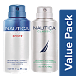 Nautica Voyage Man Sport Deodorant Spray 150 ml + Classic Man Deodorant Spray 150 ml Combo 2 Items