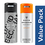 David Beckham Homme Deodorant Spray 150 ml + Instinct Sport Deodorant Spray 150 ml Combo 2 Items