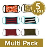 KNM Reusable Face Mask - 2 Ply, Cotton, Assorted Colour 5x3 pcs Multipack