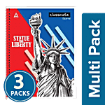 Classmate Notebook - King Size, Ruled, College, Spiral 3x200 Pages Multipack