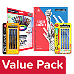 Classmate Octane Gel-Blue,Po5+Ball-Blue,Po5+Colour Burst,Po10+NB-KS,Ruled,Spiral-200P Combo 4 Items