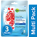 Garnier Skin Naturals - Hydra Bomb, Face Serum Sheet Mask, Blue 3x32 g Multipack