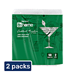 bb home Cocktail Napkin - 2 Ply, Small 2x50 Pulls (Multipack)