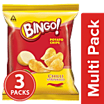 Bingo Yumitos Potato Chips - Original Style, Chilli 3x25.5 g Multipack