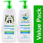 Mamaearth Deeply Nourishing Baby Wash 400 ml + Moisturizing Daily Lotion For Babies 400 ml Combo 2 Pcs