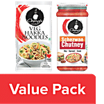 Ching'S Secret Veg Hakka Noodles + Schezwan Chutney Combo 2 Items